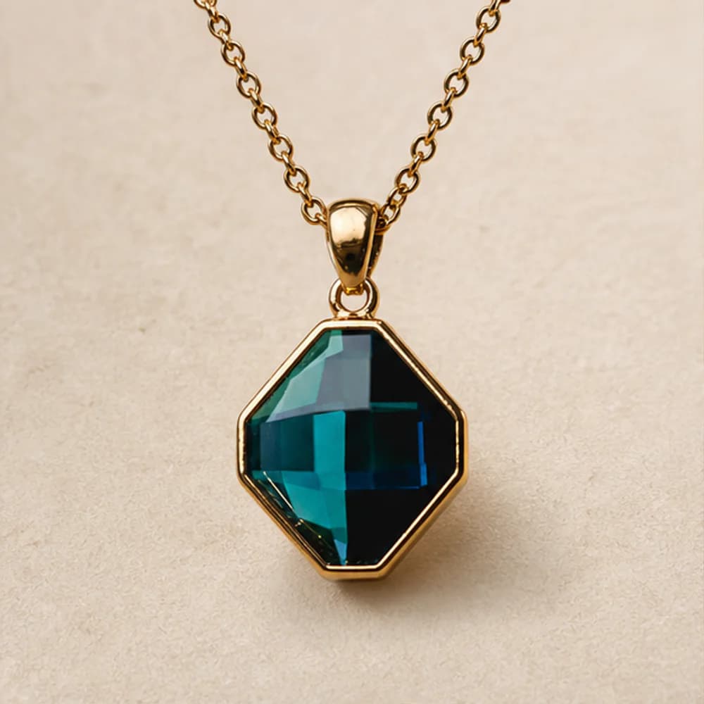 Mineral Pendant shown alone — gold vermeil · lab-grown spinel